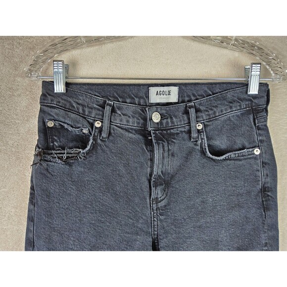 Agolde Women's Distressed Skinny Denim Jeans Black Size 26 - Picture 2 of 4